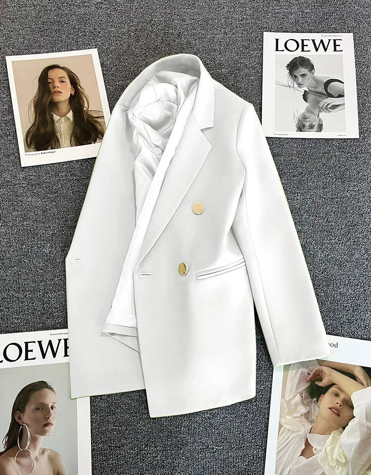 Orange Suit Jacket Women's 2025 Spring and Autumn New Korean High-end Temperament Popular Suit 22 Colors