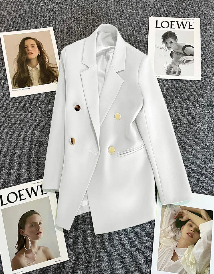 Orange Suit Jacket Women's 2025 Spring and Autumn New Korean High-end Temperament Popular Suit 22 Colors