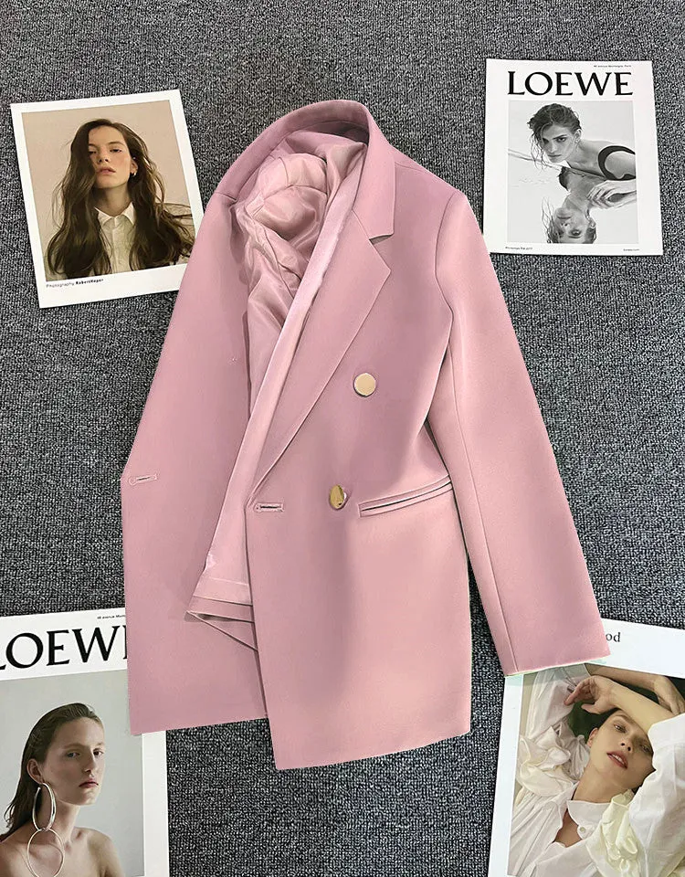Orange Suit Jacket Women's 2025 Spring and Autumn New Korean High-end Temperament Popular Suit 22 Colors
