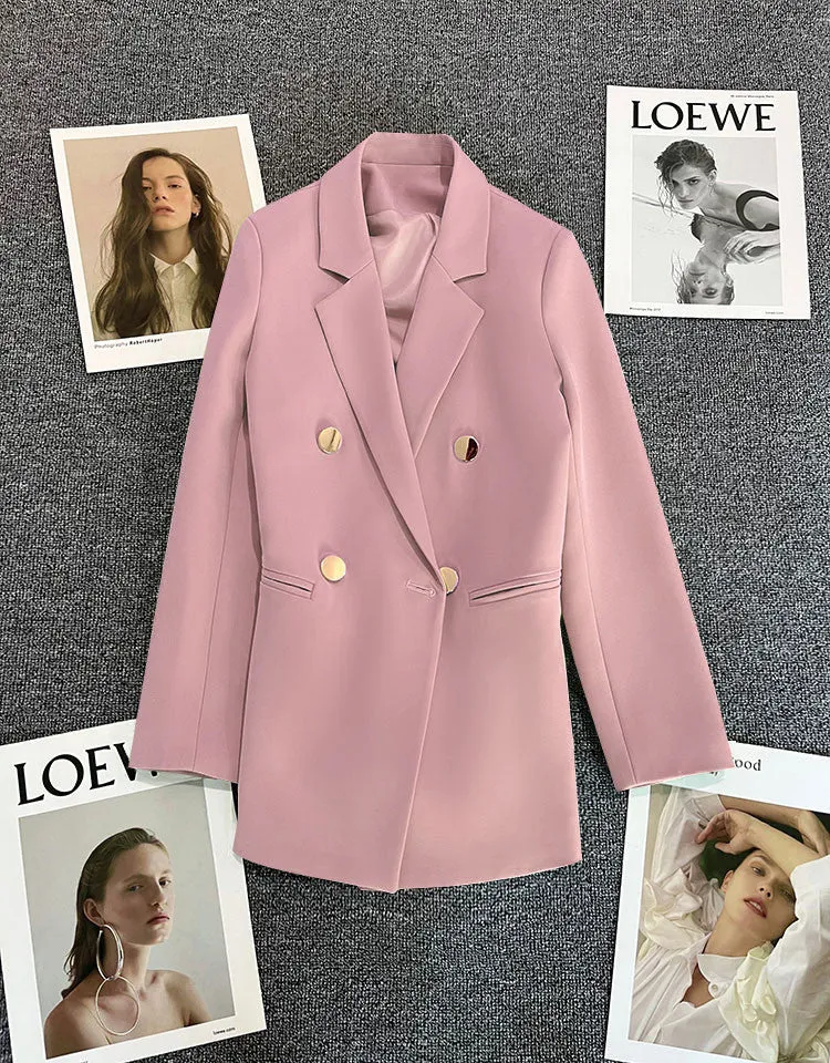 Orange Suit Jacket Women's 2025 Spring and Autumn New Korean High-end Temperament Popular Suit 22 Colors