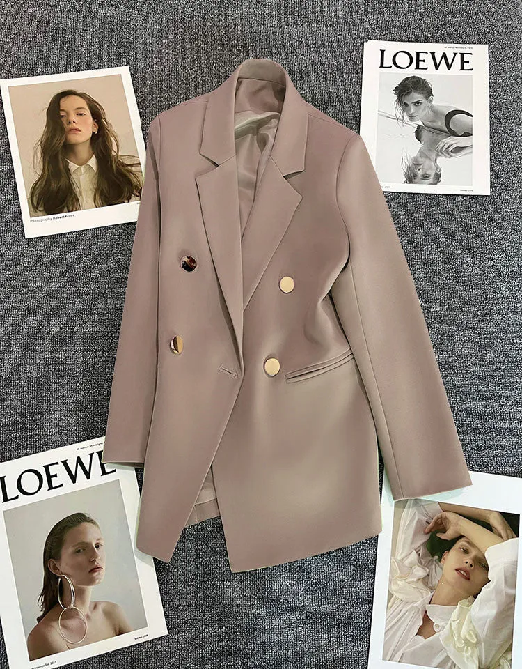 Orange Suit Jacket Women's 2025 Spring and Autumn New Korean High-end Temperament Popular Suit 22 Colors
