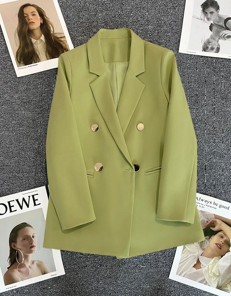 Orange Suit Jacket Women's 2025 Spring and Autumn New Korean High-end Temperament Popular Suit 22 Colors