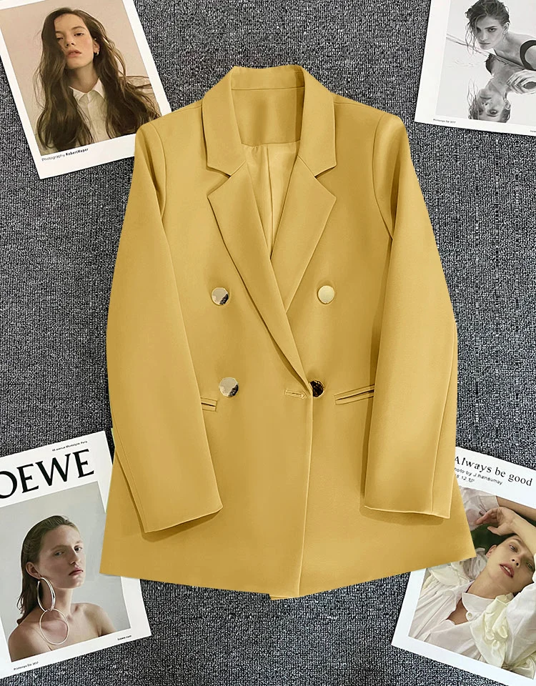 Orange Suit Jacket Women's 2025 Spring and Autumn New Korean High-end Temperament Popular Suit 22 Colors