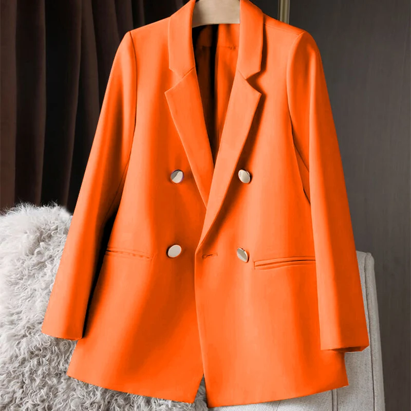 Orange Suit Jacket Women's 2025 Spring and Autumn New Korean High-end Temperament Popular Suit 22 Colors