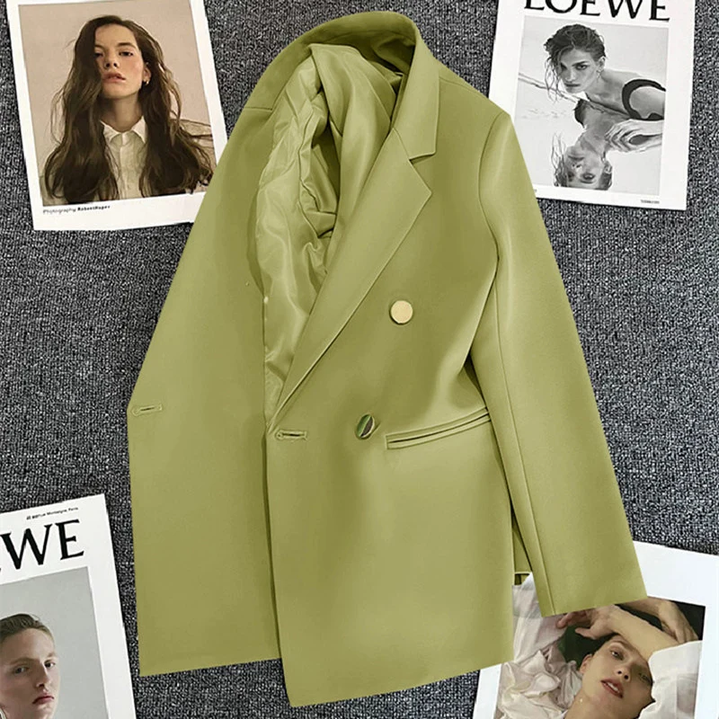 Orange Suit Jacket Women's 2025 Spring and Autumn New Korean High-end Temperament Popular Suit 22 Colors