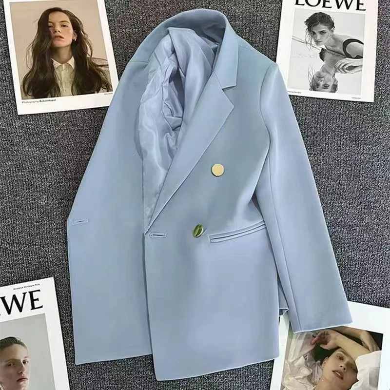 Orange Suit Jacket Women's 2025 Spring and Autumn New Korean High-end Temperament Popular Suit 22 Colors
