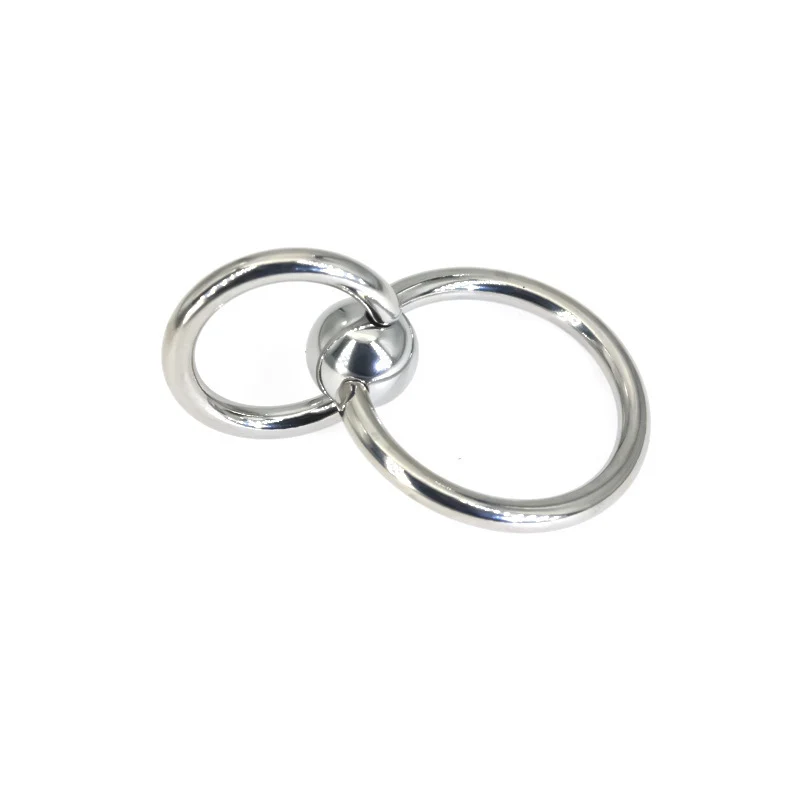 24/28mm Piercing Jewelry Shady Ring Collar Double Ring Pure Titanium Steel Male Piercing Large Inner Diameter Piercing Jewelry PA Ring