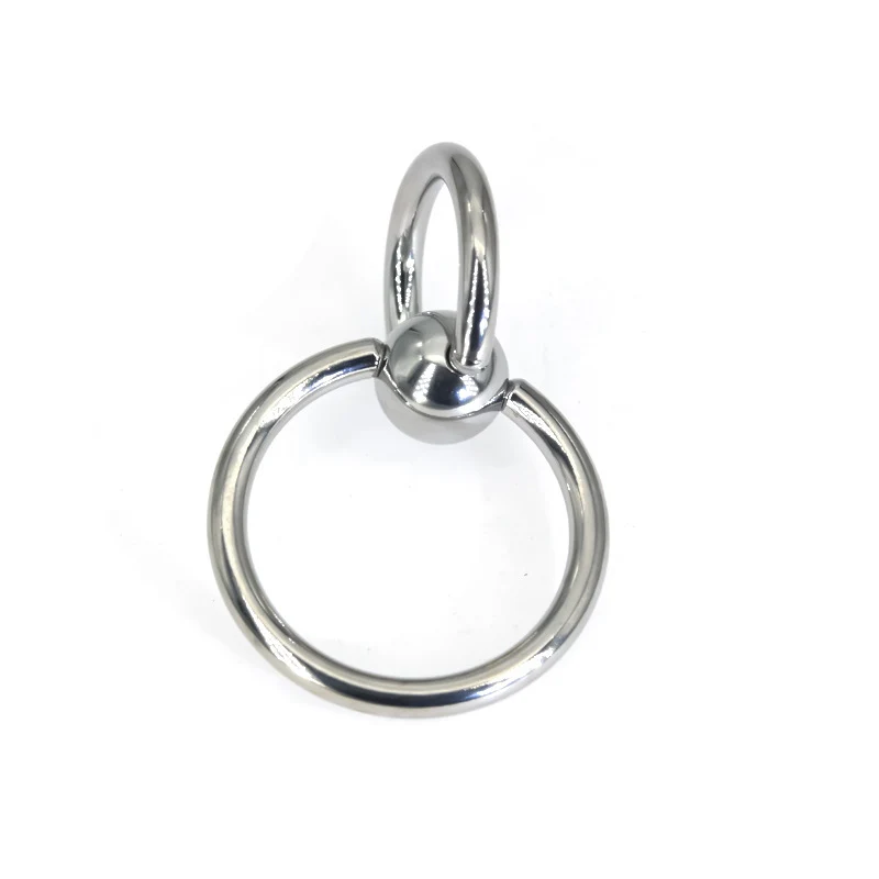 24/28mm Piercing Jewelry Shady Ring Collar Double Ring Pure Titanium Steel Male Piercing Large Inner Diameter Piercing Jewelry PA Ring