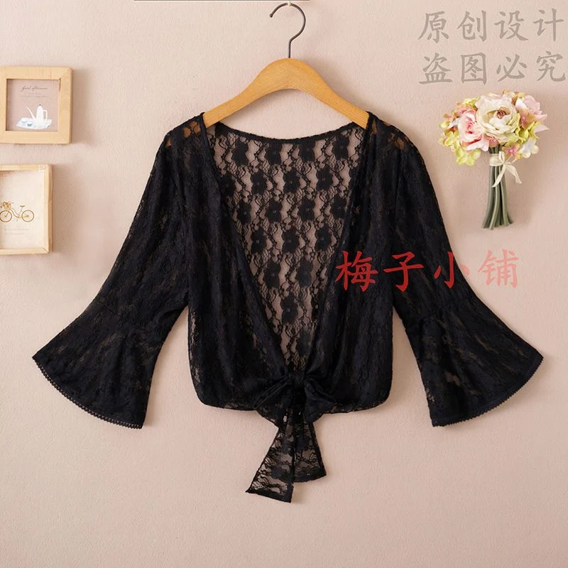 2025 Summer Sunscreen Clothing Chiffon Small Shawl Jacket Women's All-match Small Waistcoat Short Sleeve Thin Outer Short Cardigan