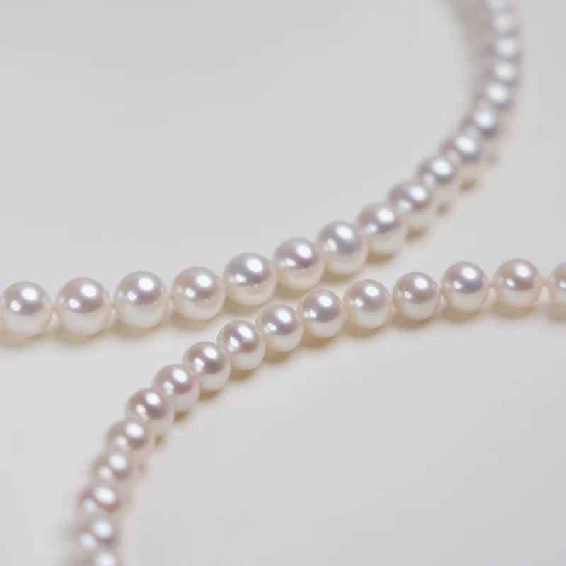8-9 nearly round bright pearl necklace natural freshwater pearl necklace women send mother holiday gift box