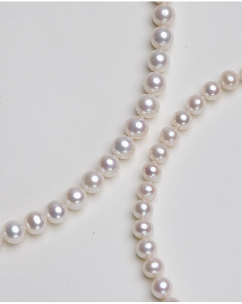 8-9 nearly round bright pearl necklace natural freshwater pearl necklace women send mother holiday gift box