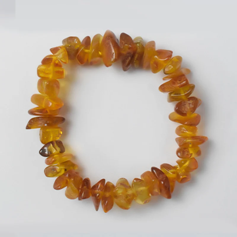 Natural Non-Optimized Baltic Amber Bracelet Bracelet Gold Po Raw Mine All-Match Accompaniment Accessories for Men and Women