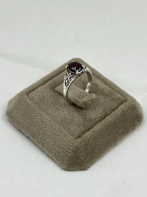 Elegant stylish Sterling Silver Garnet Gemstone Oval Shape Ring Handmade 925 Silver Vintage Design from Jaipur At Best Price