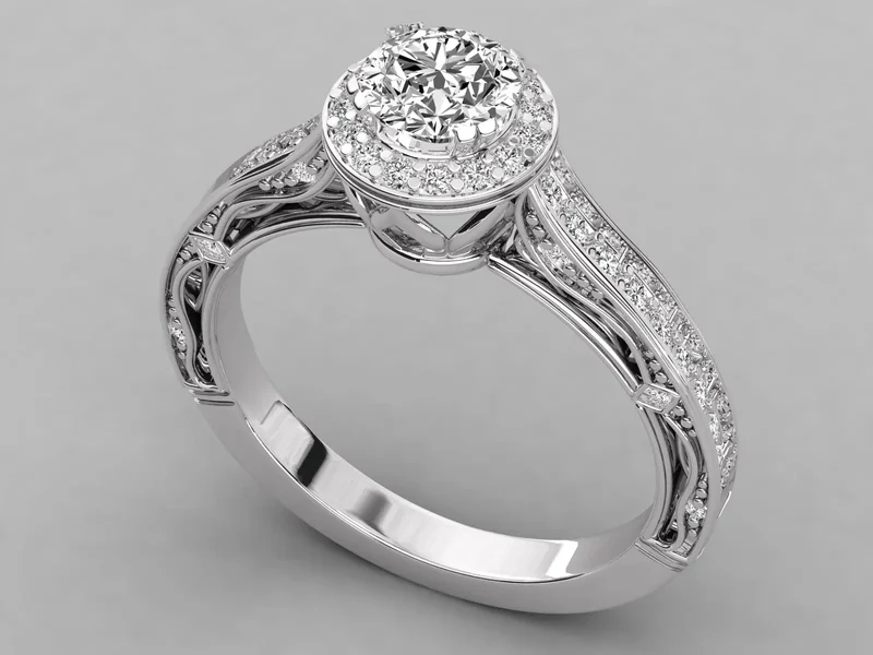 Trendy Diamond Engagement Ring High Quality Gold Silver Rose Gold Metal Available Women's Wedding Certified Engagement Ring