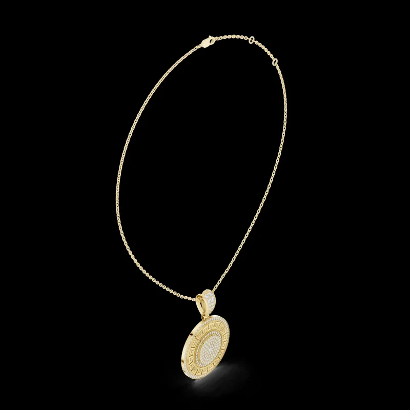 Halo Heart Diamond Pendant Necklace with Link Chain in 925 Silver Rose Gold Gold Plated Luxury Engagement Wedding Jewelry