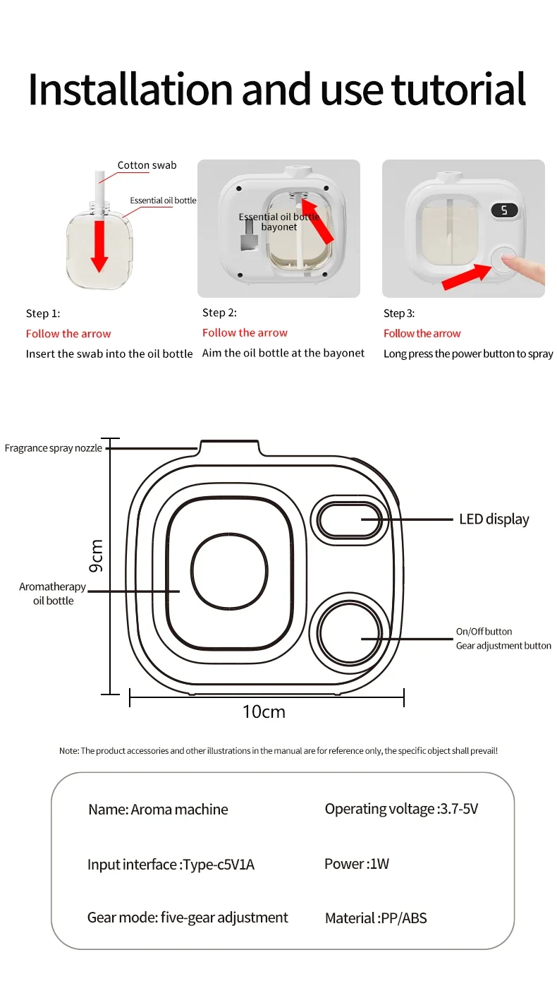 Searide Aromatherapy Machine Automatic Fragrance Spraying Bathroom Deodorization 50ML Essential Oil For Home Bedroom Toilet