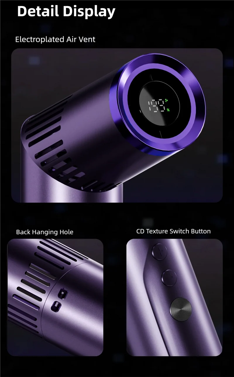 Lipstick Fan Portable Outdoor 199 Speed Brushless High Speed Fan Large Capacity Mini Foldable Handheld/chest Hanging Fan 3000mah