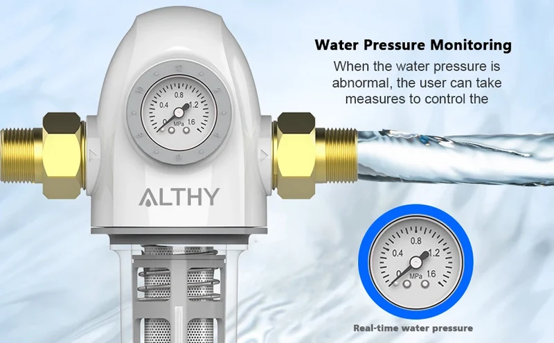 ALTHY PRE-AUTO2 Automatic Flushing Backwash Prefilter Spin Down Sediment Water Filter Central Whole House Purifier System