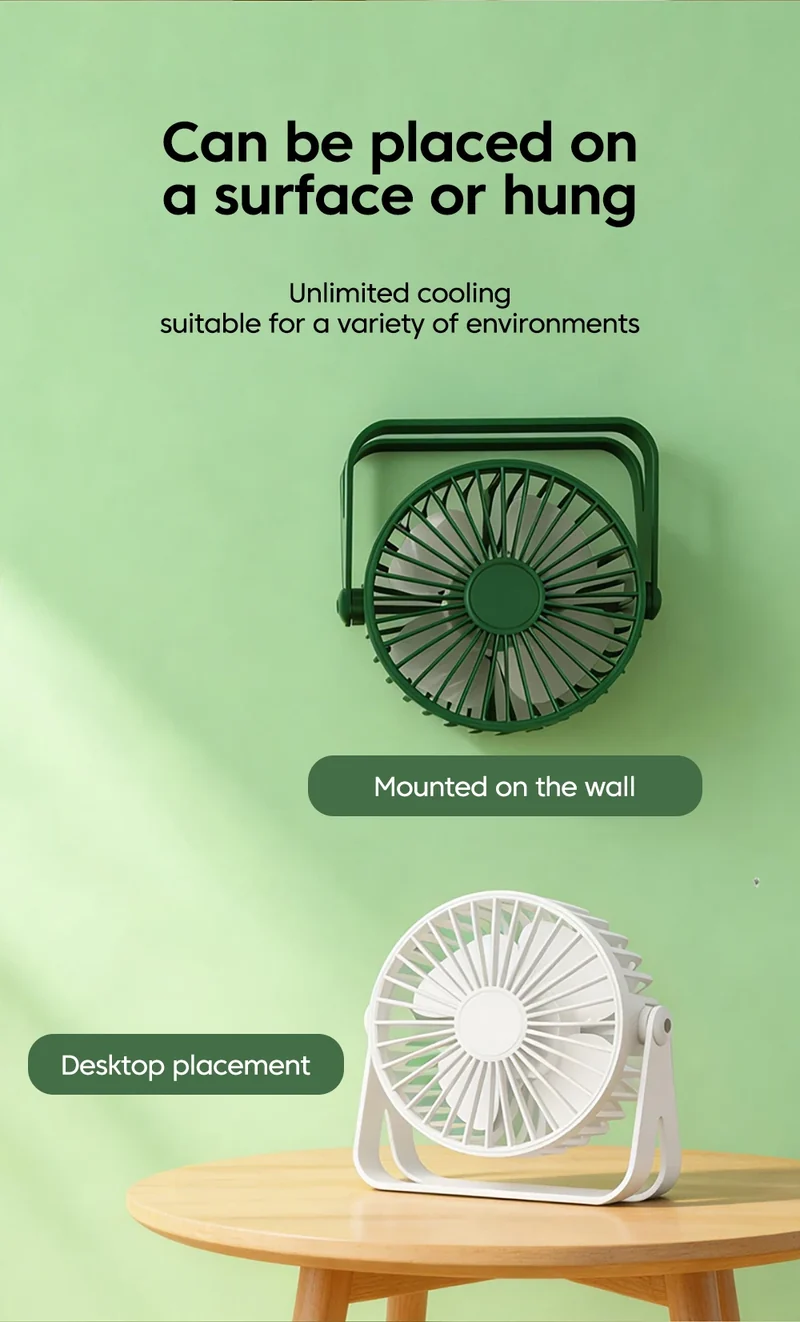 Desk Fan Portable Mini USB Rechargeable Fan Ultra Quiet Suitable For Home Desk Office Student Dormitory Computer Summer