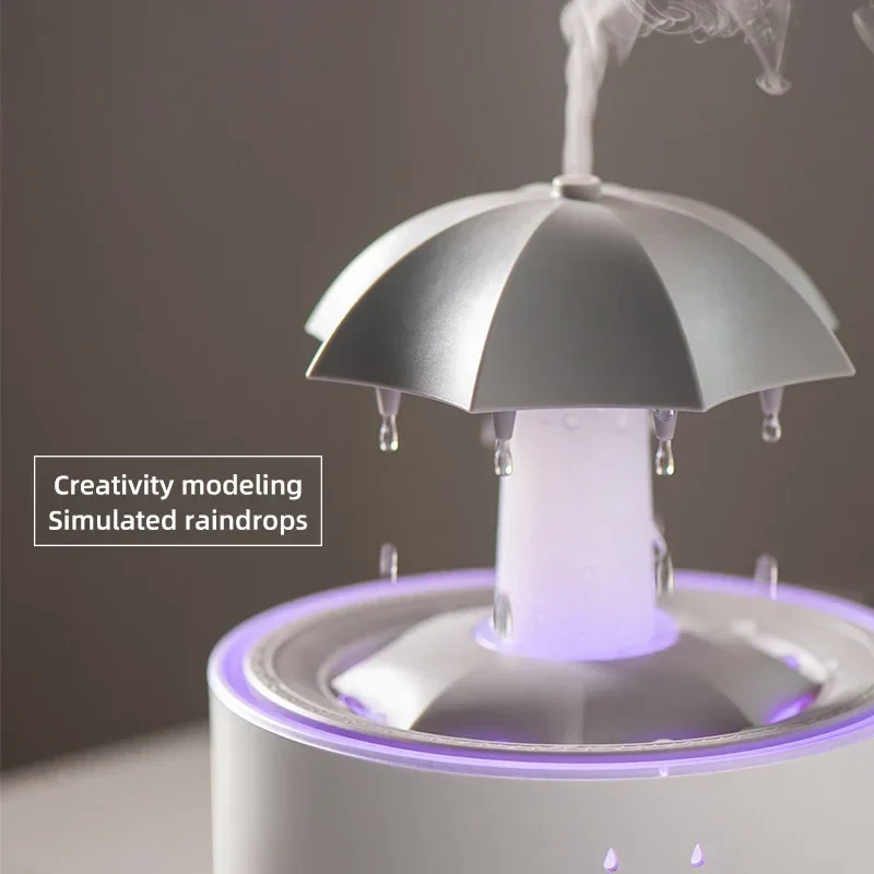 Cloud Rain Humidifier Raindrop Aroma Essential Oil Diffuserremote Control Night Light Desktop Fountain Water Drop Sound For Home