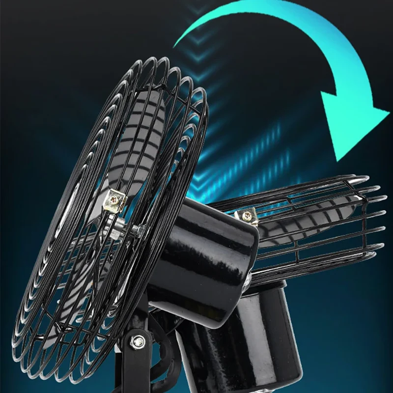 Camping Fan 8 Inches Wireless Outdoor Fishing Desktop Portable Metal Fan Strong Wind Fan Fit Makita/Dewalt 20V Battery Pins