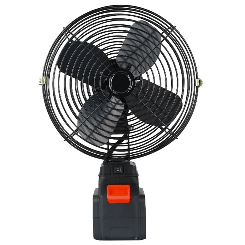 Camping Fan 8 Inches Wireless Outdoor Fishing Desktop Portable Metal Fan Strong Wind Fan Fit Makita/Dewalt 20V Battery Pins