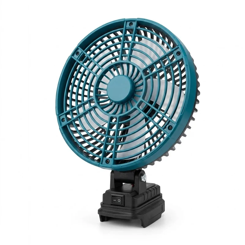 Camping Fan 8 Inches Wireless Outdoor Fishing Desktop Portable Metal Fan Strong Wind Fan Fit Makita/Dewalt 20V Battery Pins