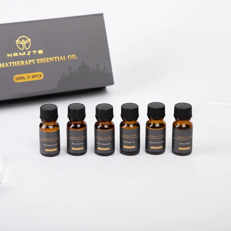 NAMSTE Car Air Freshener Luxury 6-Pack Premium Hotel Collection Fragrance Oils For Car Aromatherapy Machine Humidifier 10ML