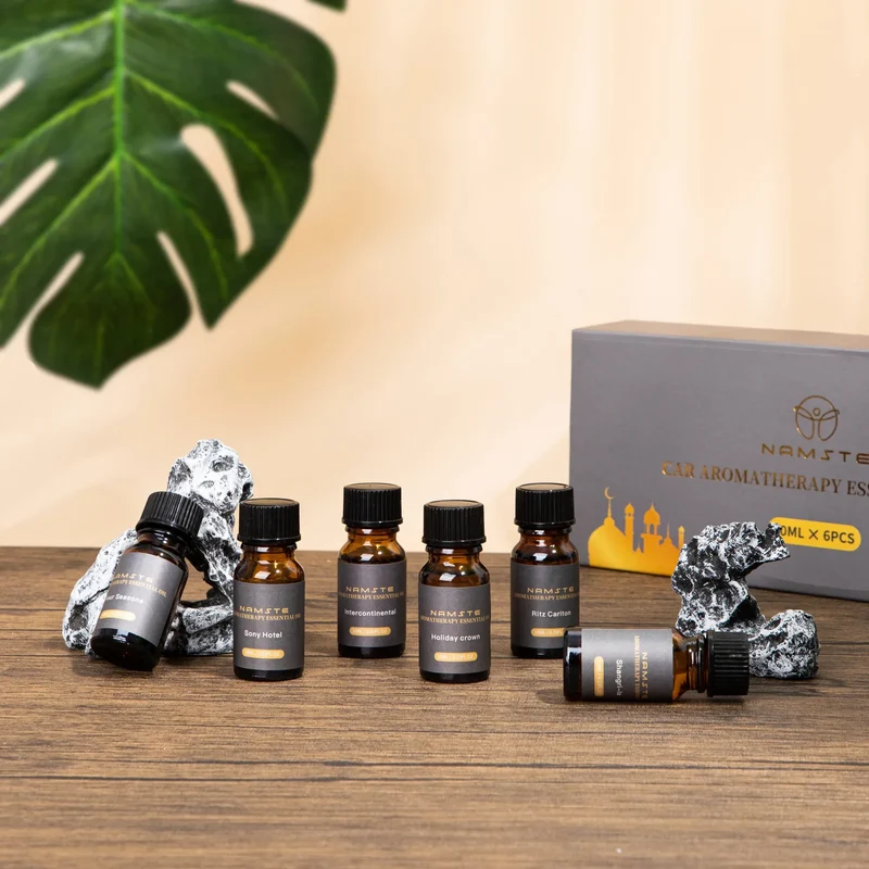 NAMSTE Car Air Freshener Luxury 6-Pack Premium Hotel Collection Fragrance Oils For Car Aromatherapy Machine Humidifier 10ML