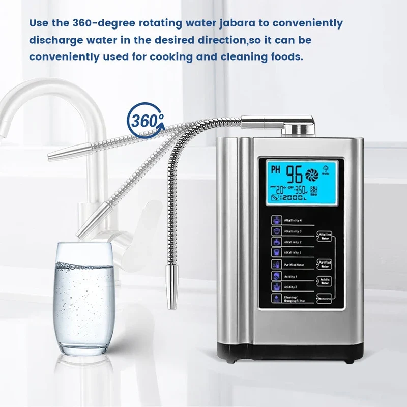 5 Plates Kangen Water Ionizer PH 3.5-10.5 Alkaline water Generator Hydrogen Reduced water ionizer With Built-in Carbon Filter