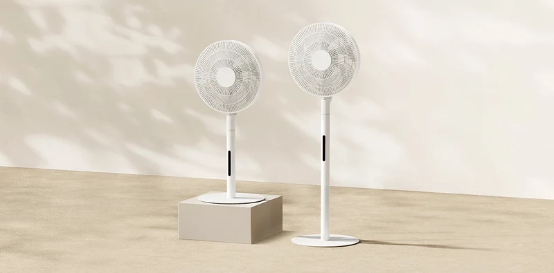 MIJIA DC Inverter Floor Fan Pro,Ultra-Thin Retractable,With Storage Box,Smart Standing Electric Fan,100 Air Flow Settings
