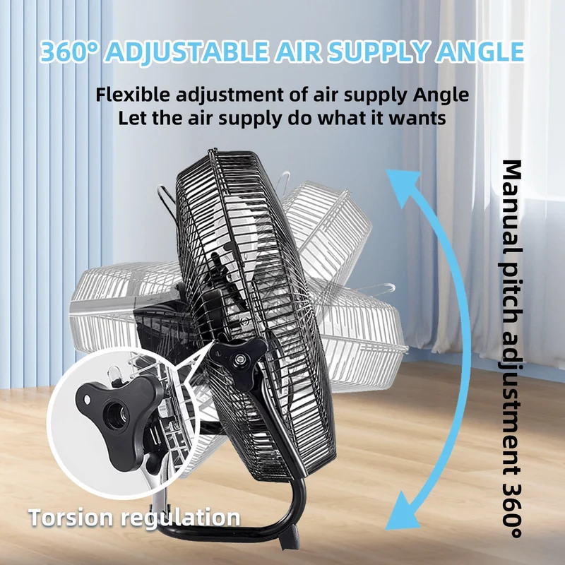 14 Inch Brushless Motor Floor Fan Strong Wind Electric Fan Portable Rechargeable with 15600mAh Battery for Outdoor Camping