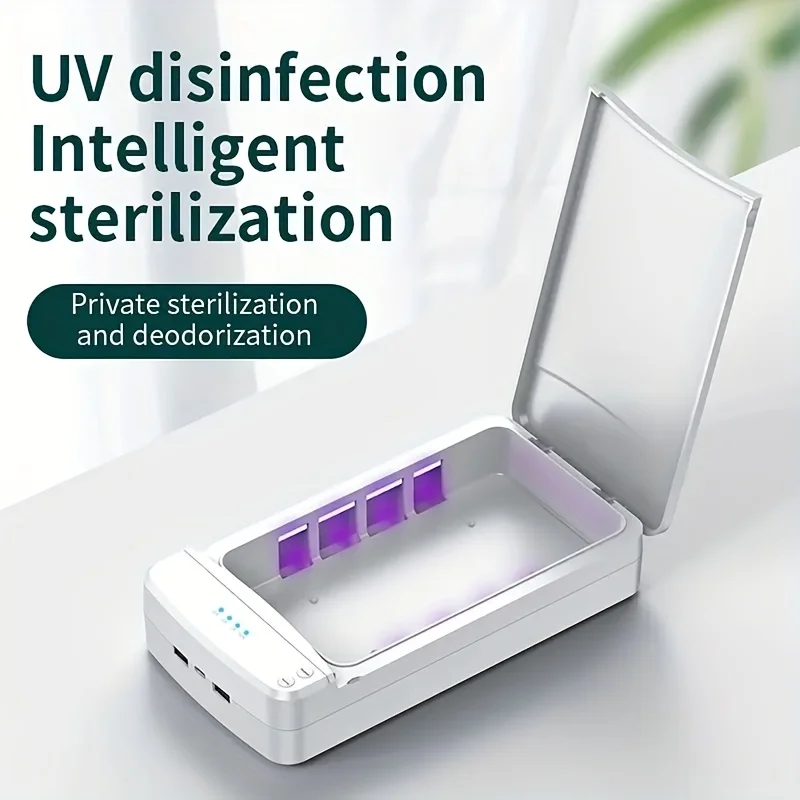 Portable USB Nail Tool Sterilizer with Blue Light – Ideal for Manicure, Tweezers, Scissors, Jewelry, Phones, Watches & Keys