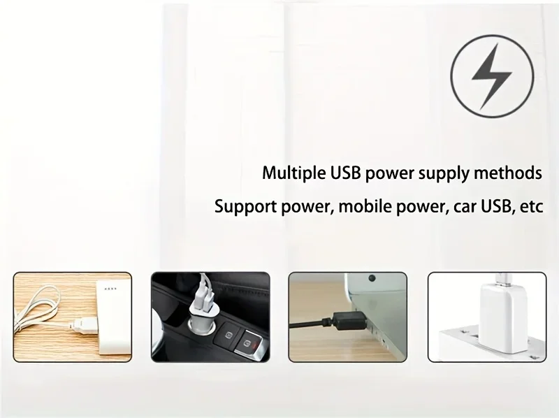 4/6/8" Desktop Portable USB Electric Desktop Fan with 2 Adjustable Speeds 4 Blades for Strong Airflow, And 360° Adjustable Angle