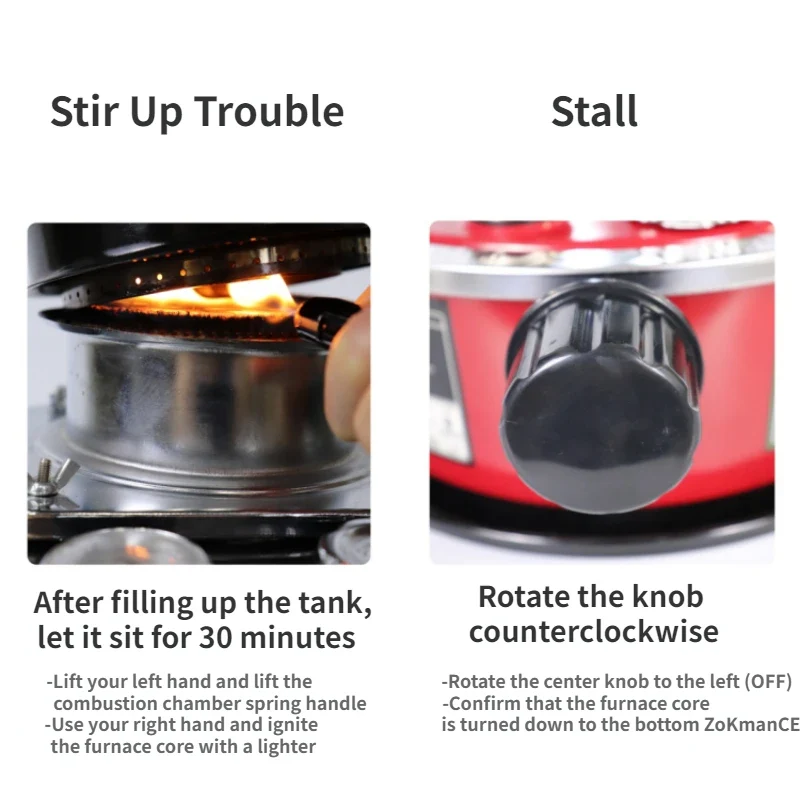 4.5L Portable Kerosene Stove Heater Kerosene Space Heater Outdoor Kerosene Heater for Camping Fishing Hunting Cooking