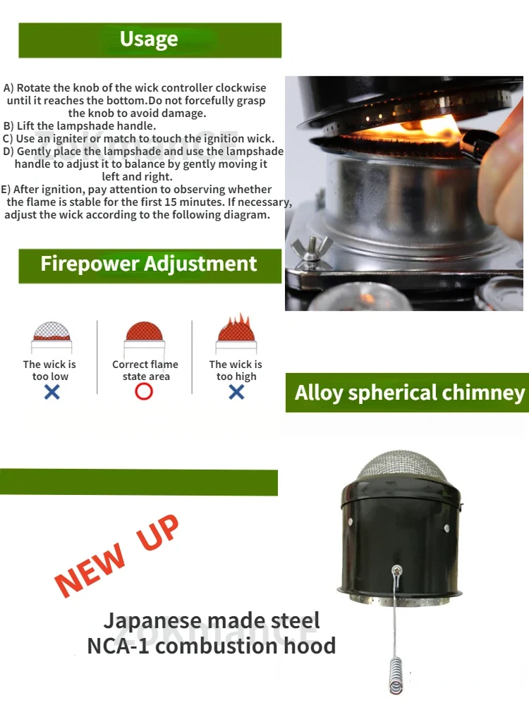4.5L Portable Kerosene Stove Heater Kerosene Space Heater Outdoor Kerosene Heater for Camping Fishing Hunting Cooking