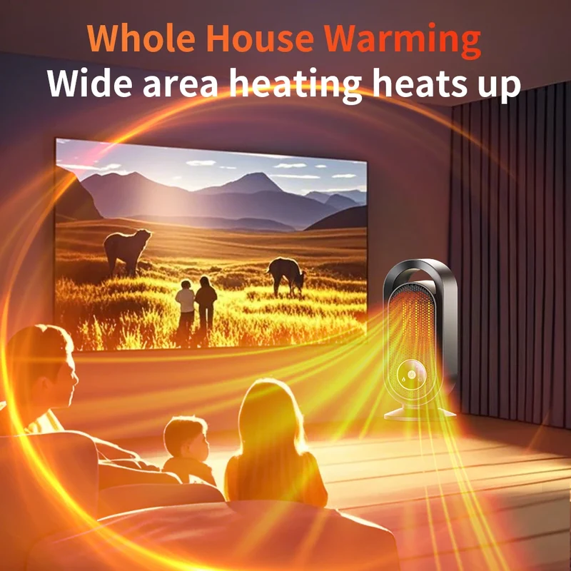 1000W Portable Heater Mini Electric Heater Room Space Heater Warm Heating Hot Fans Desktop Tilting Power-off Office Mute Heater