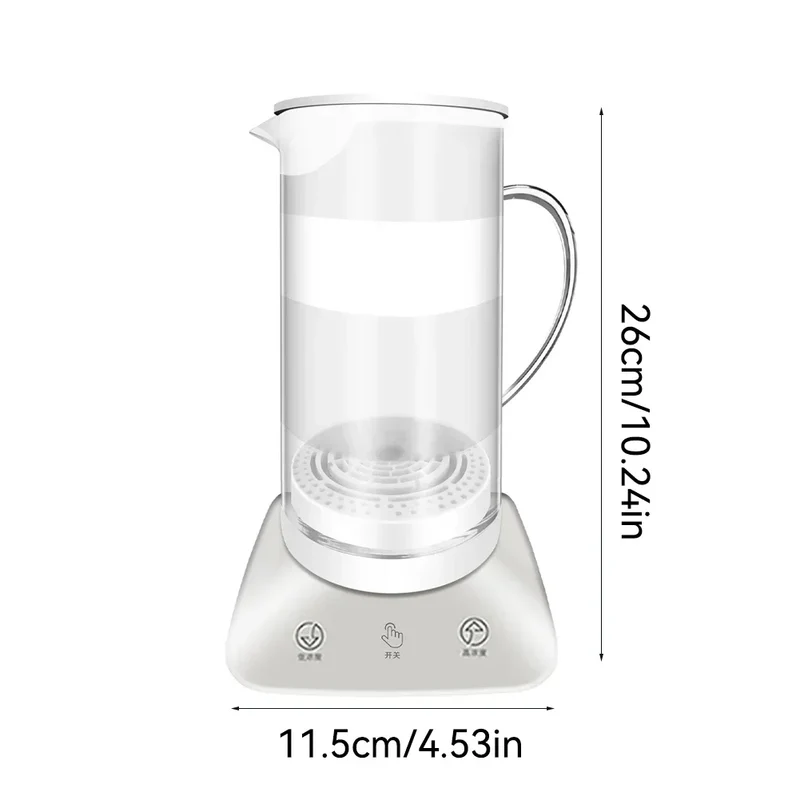 1Pc 1.1L Hydrogen Enriched Water Bottle Large Capacity Electrolyzed Hydrogen Water Bottle Generator For Home Office AC 110-240V
