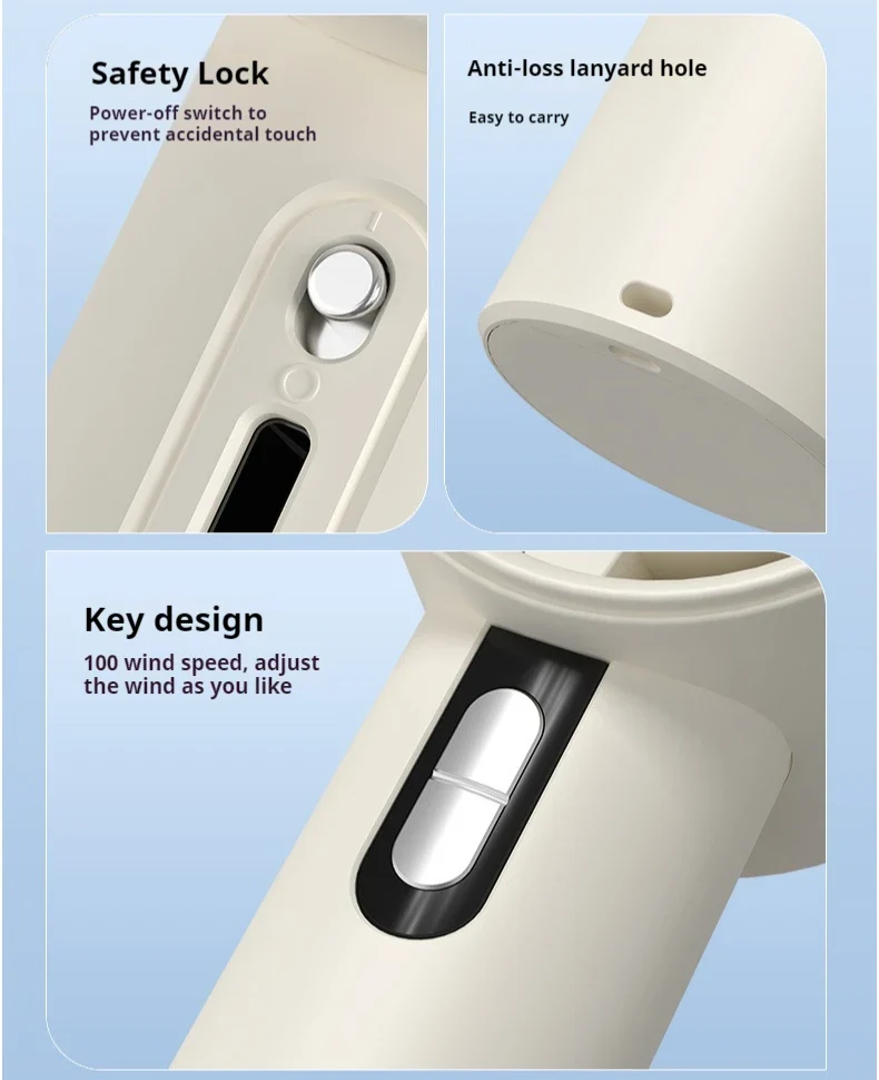 2025 Handheld Fan 5200mAh with LED Display Semiconductor Refrigeration 100 Speeds USB Rechargeable For Sport