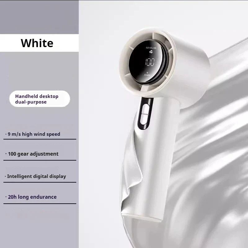 2025 Handheld Fan 5200mAh with LED Display Semiconductor Refrigeration 100 Speeds USB Rechargeable For Sport