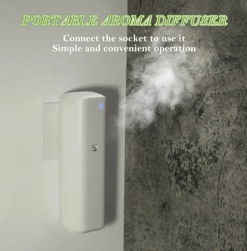 Small Aromatic Oil Diffuser Bluetooth Fragrance Diffuser Socket Style Aroma Oil Diffuser For Home Toilet Air Freshener Device