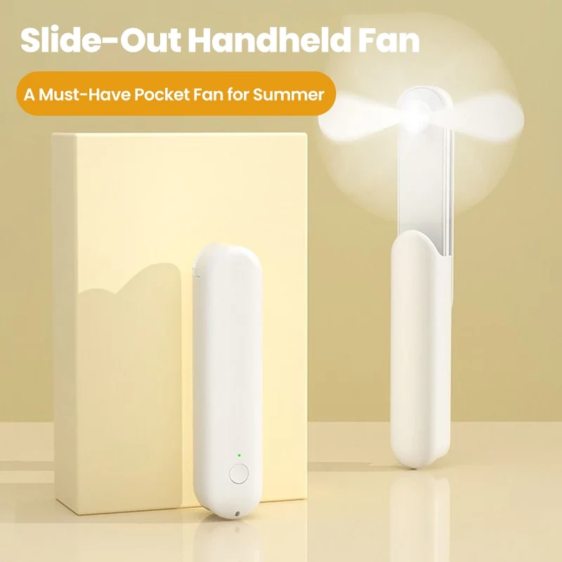 Portable Mini Fan Handheld Small Fan Extendable USB to Type C Charging Fan 2-in-1 Multi-Functional Mobile Phone Charging Fan