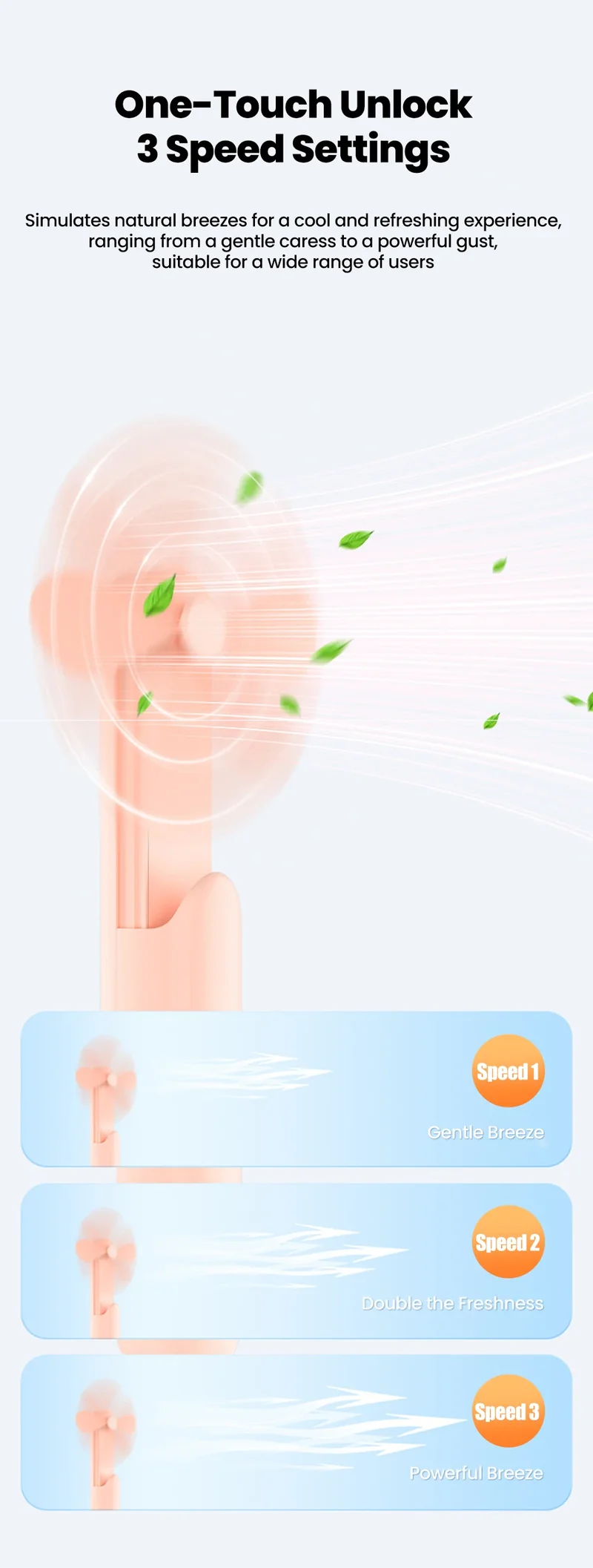 Portable Mini Fan Handheld Small Fan Extendable USB to Type C Charging Fan 2-in-1 Multi-Functional Mobile Phone Charging Fan