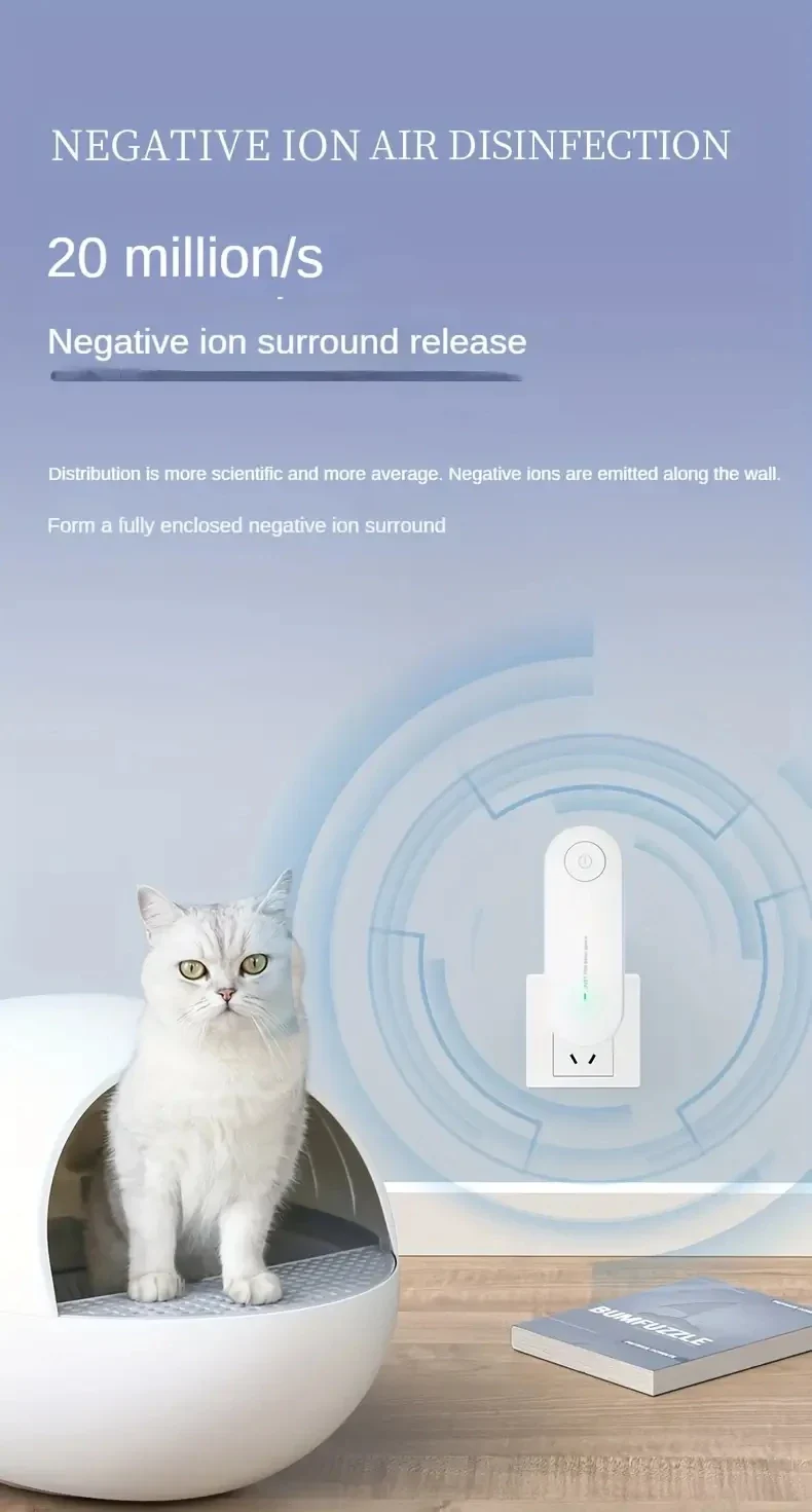 Air Purifier Portable Air Purification Plug-in Negative Ion Generator Odor Eliminator moke Remover Air Freshener Indoors