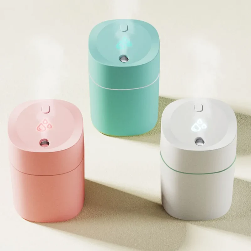 200ml Mini Air Humidifier with Night Light Essential Oil Diffuser USB Mist Maker Car Air Freshener for Bedroom Office