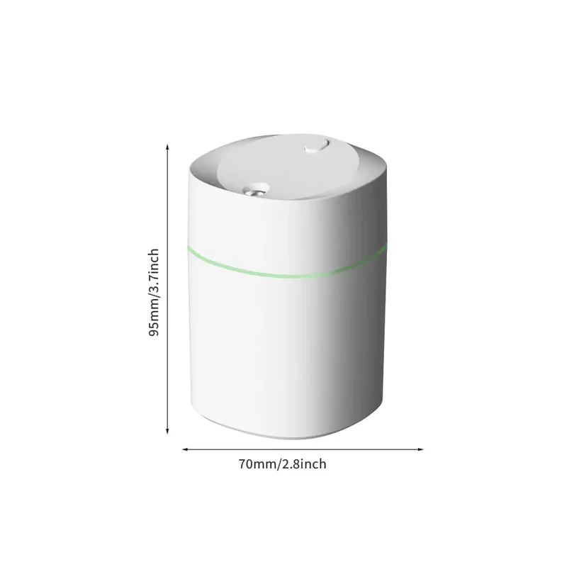 200ml Mini Air Humidifier with Night Light Essential Oil Diffuser USB Mist Maker Car Air Freshener for Bedroom Office