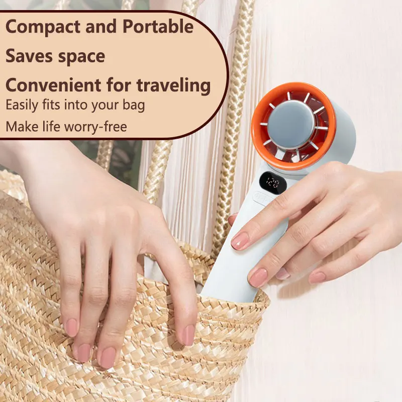 Xiaomi MIJIA Portable Fan Handheld 120 Speed Mini Bladeless Desktop Fan Rechargeable Instant Cooling With Ice Mode For Men Women