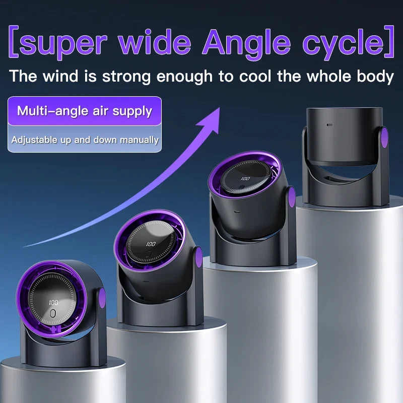 Mini Desktop Circulating Fan 4 Speed Wind Control Electric High-speed Fan USB Rechargeable Mini Circulating Cooling Fan