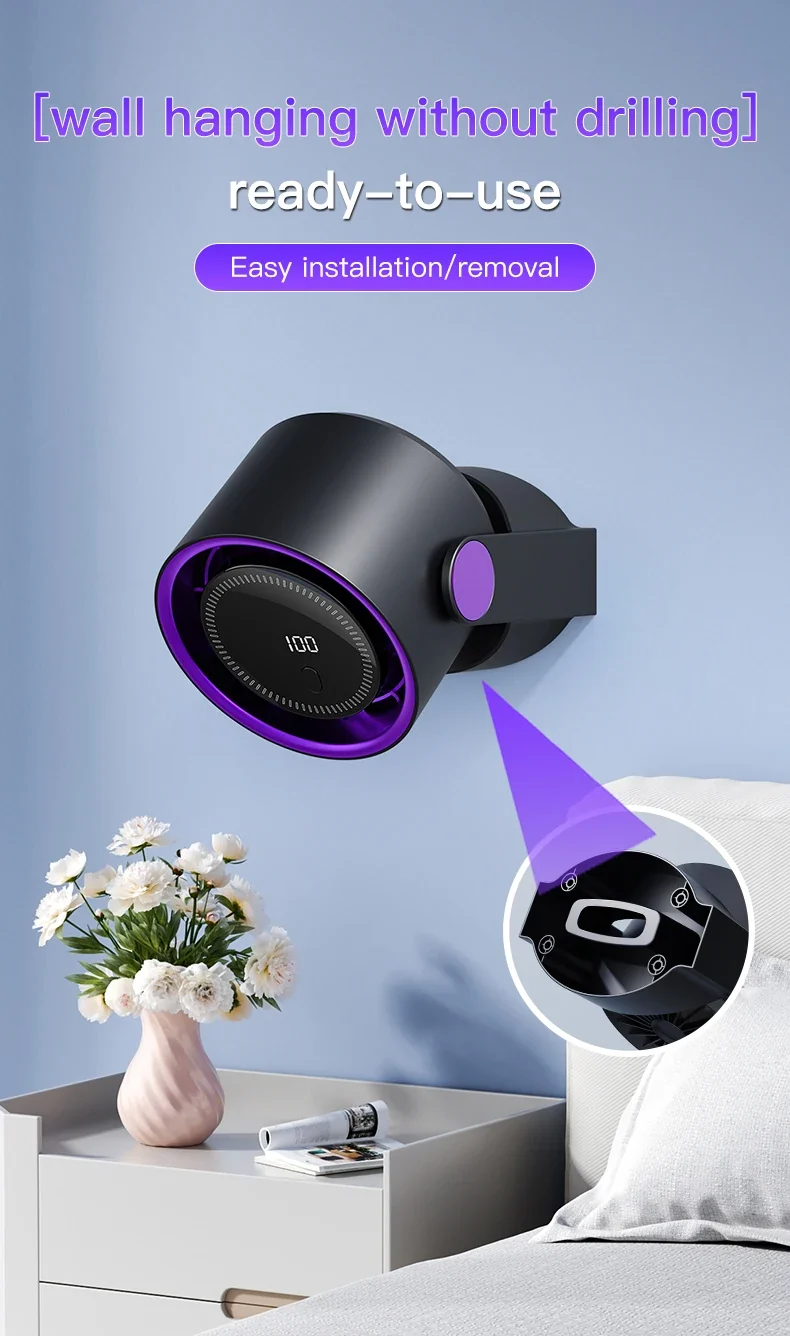 Mini Desktop Circulating Fan 4 Speed Wind Control Electric High-speed Fan USB Rechargeable Mini Circulating Cooling Fan