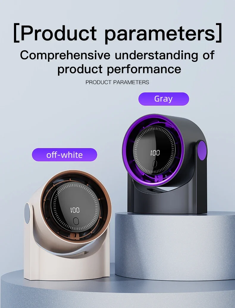 Mini Desktop Circulating Fan 4 Speed Wind Control Electric High-speed Fan USB Rechargeable Mini Circulating Cooling Fan